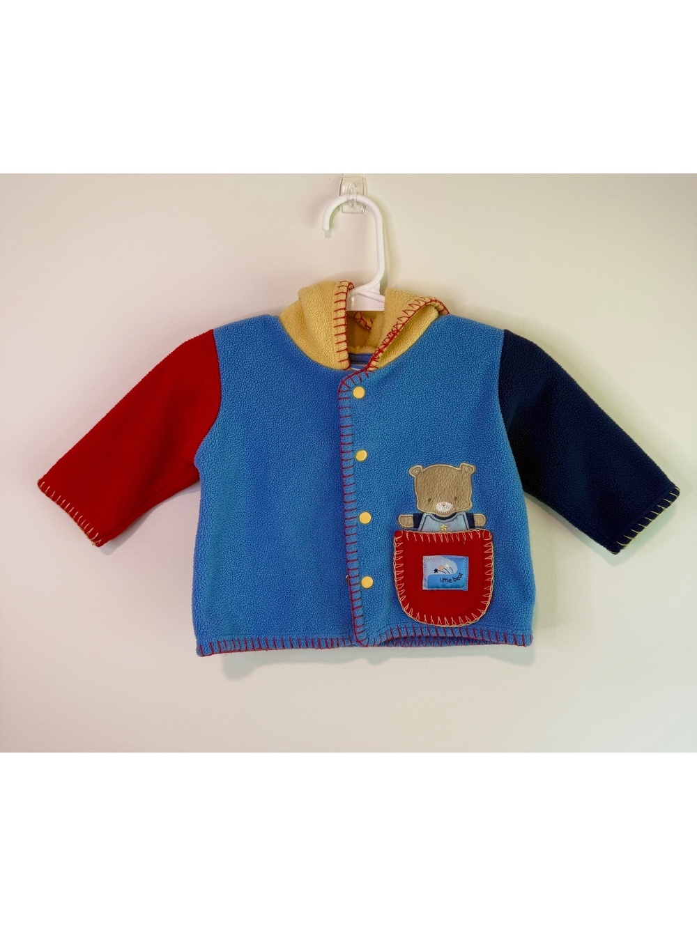 bon bébé Baby Hooded Fleece Jacket Small 0-3 Months Multi-Color